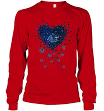 Load image into Gallery viewer, Vancouver Canucks dual colors tiny heart shaped shirt