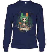 Load image into Gallery viewer, Miami Hurricanes Jack Skellington shirt