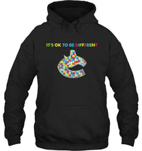 Load image into Gallery viewer, Vancouver Canucks autism It's okie to be different t shirt