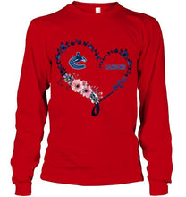 Load image into Gallery viewer, Vancouver Canucks butterfly heart hoodie