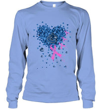 Load image into Gallery viewer, Vancouver Canucks tiny heart love shaped br east cancer shirt