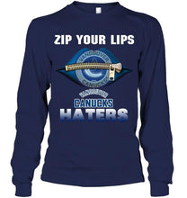 Load image into Gallery viewer, Zip your lips Vancouver Canucks haters shirt