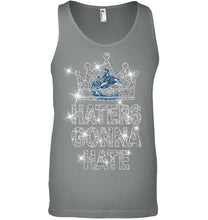 Load image into Gallery viewer, Vancouver Canucks king haters gonna hate crown glitter pattern t shirt