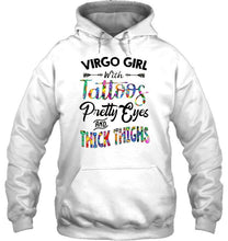 Load image into Gallery viewer, Virgo girl with tattoos pretty eyes and thick thighs Ash T Shirt