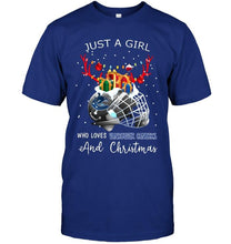 Load image into Gallery viewer, Just a girl who love Vancouver Canucks and christmas fan shirt