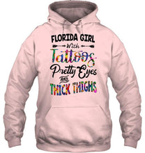 Load image into Gallery viewer, Florida girl tattoos pretty eyes and thick thighs White T Shirt