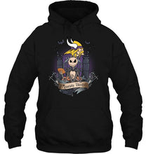 Load image into Gallery viewer, Minnesota Vikings Jack Skellington shirt