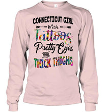 Load image into Gallery viewer, Connecticut girl tattoos pretty eyes and thick thighs White T Shirt