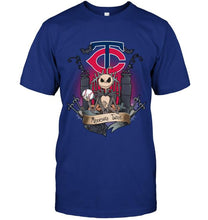 Load image into Gallery viewer, Minnesota Twins Jack Skellington shirt