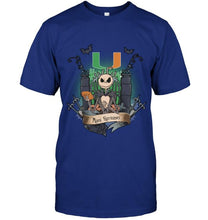 Load image into Gallery viewer, Miami Hurricanes Jack Skellington shirt