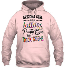 Load image into Gallery viewer, Arizona girl tattoos pretty eyes and thick thighs White T Shirt