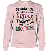 Load image into Gallery viewer, Georgia girl tattoos pretty eyes and thick thighs White T Shirt