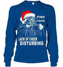 Load image into Gallery viewer, I find you lack of cheer disturbing christmas santa darth vader star wars fan t shirt