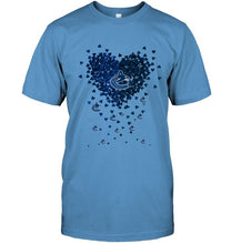 Load image into Gallery viewer, Vancouver Canucks dual colors tiny heart shaped shirt