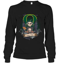 Load image into Gallery viewer, Oregon Ducks Jack Skellington shirt