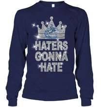 Load image into Gallery viewer, Vancouver Canucks king haters gonna hate crown glitter pattern t shirt