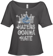 Load image into Gallery viewer, Vancouver Canucks king haters gonna hate crown glitter pattern t shirt