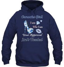 Load image into Gallery viewer, Canucks Girl I am who I am your approval isn't needed Vancouver Canucks fan high heel glittering shirt