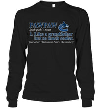 Load image into Gallery viewer, Vancouver Canucks Pawpaw Like grandfather but so much cooler shirt