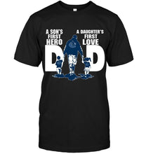 Load image into Gallery viewer, Vancouver Canucks Dad son's first hero daughter's first love shirt