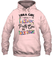 Load image into Gallery viewer, Libra girl with tattoos pretty eyes and thick thighs Ash T Shirt
