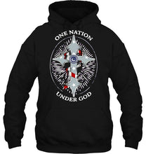 Load image into Gallery viewer, One nation under god Vancouver Canucks jesus cross T Shirt