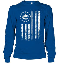 Load image into Gallery viewer, Vancouver Canucks american flag stars shirt