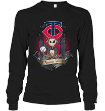 Load image into Gallery viewer, Minnesota Twins Jack Skellington shirt