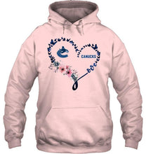 Load image into Gallery viewer, Vancouver Canucks butterfly heart hoodie