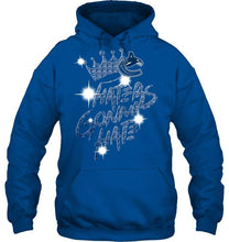 Load image into Gallery viewer, Vancouver Canucks crown haters gonna hate glitter pattern t shirt