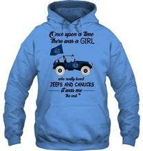 Load image into Gallery viewer, Once upon a time a girl really loved jeeps and Vancouver Canucks it was me shirt