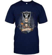 Load image into Gallery viewer, Oakland Raiders Jack Skellington shirt
