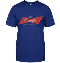 Load image into Gallery viewer, Vancouver Canucks king of hockey budweiser shirt