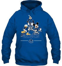 Load image into Gallery viewer, Vancouver Canucks mickey donald goofy fan shirt