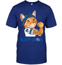 Load image into Gallery viewer, Vancouver Canucks cat mom strong mom for fan t shirt