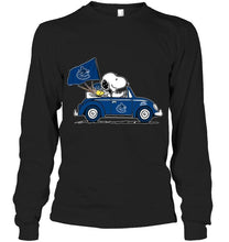 Load image into Gallery viewer, Snoopy drives Vancouver Canucks beetle car fan t shirt