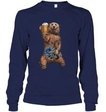 Load image into Gallery viewer, Vancouver Canucks Beer drinking bear shirt