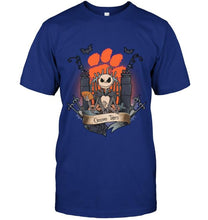 Load image into Gallery viewer, Clemson Tigers Jack Skellington shirt