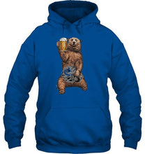 Load image into Gallery viewer, Vancouver Canucks Beer drinking bear shirt