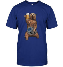 Load image into Gallery viewer, Vancouver Canucks Beer drinking bear shirt