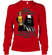 Load image into Gallery viewer, Darth vader loves Jose Cuervo tequila Hello darkness my old friend i've come to drink with you again t shirt