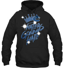 Load image into Gallery viewer, Vancouver Canucks crown haters gonna hate glitter pattern t shirt
