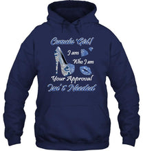 Load image into Gallery viewer, Vancouver Canucks girl i am who i am your approval isn't needed high heel lips diamond glitter pattern t shirt