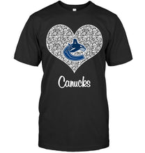 Load image into Gallery viewer, Vancouver Canucks heart floral pattern shirt