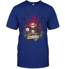 Load image into Gallery viewer, Atlanta Braves Jack Skellington shirt