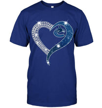 Load image into Gallery viewer, Vancouver Canucks glitter diamond heart shirt