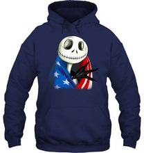 Load image into Gallery viewer, Jack Skellington American flag shirt