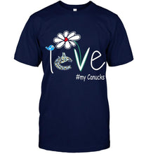 Load image into Gallery viewer, Love my Canucks Vancouver Canucks daisy fan shirt