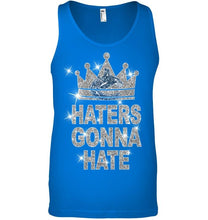 Load image into Gallery viewer, Vancouver Canucks king haters gonna hate crown glitter pattern t shirt