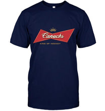 Load image into Gallery viewer, Vancouver Canucks king of hockey budweiser shirt